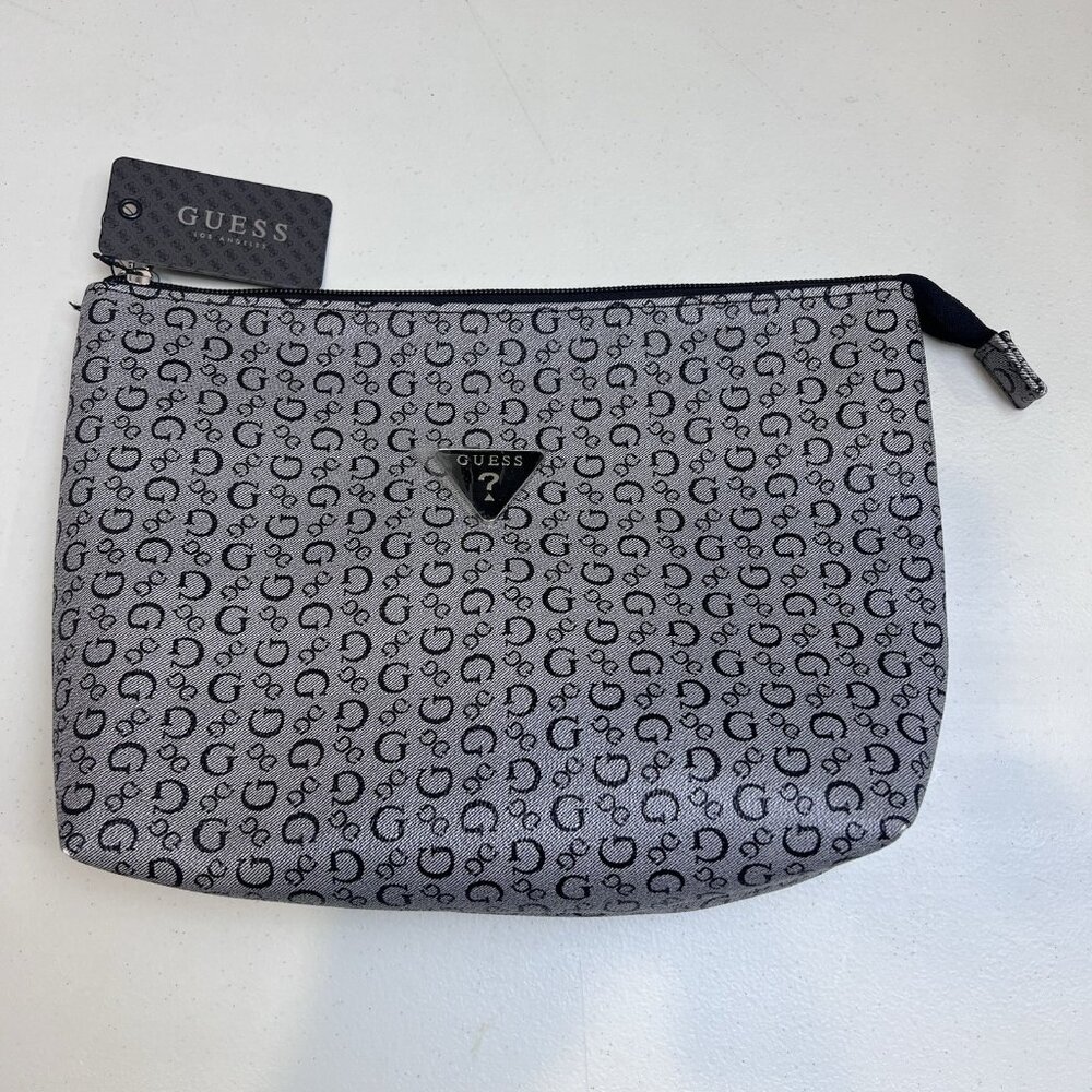 Guess Junction Travel Makeup Bag Zipper 8”x10” New With Tags